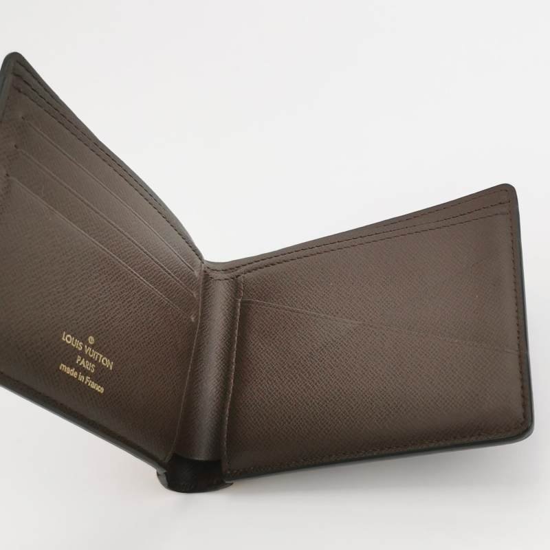 Louis Vuitton (LV) Tyler聯名款Multiple牛皮拼色老花對折錢包晶片款-5