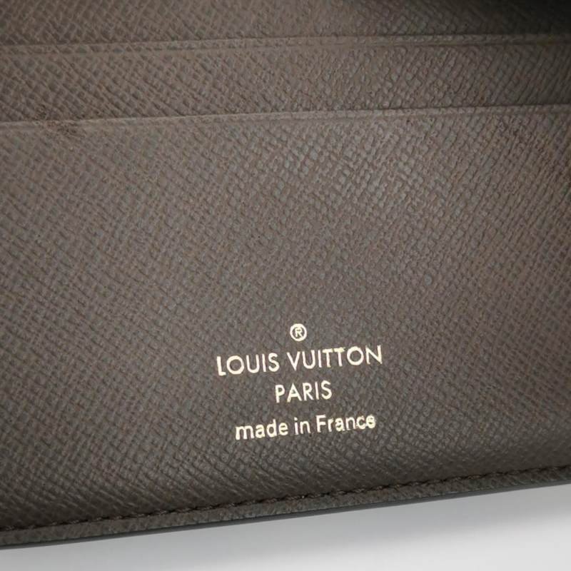 Louis Vuitton (LV) Tyler聯名款Multiple牛皮拼色老花對折錢包晶片款-6