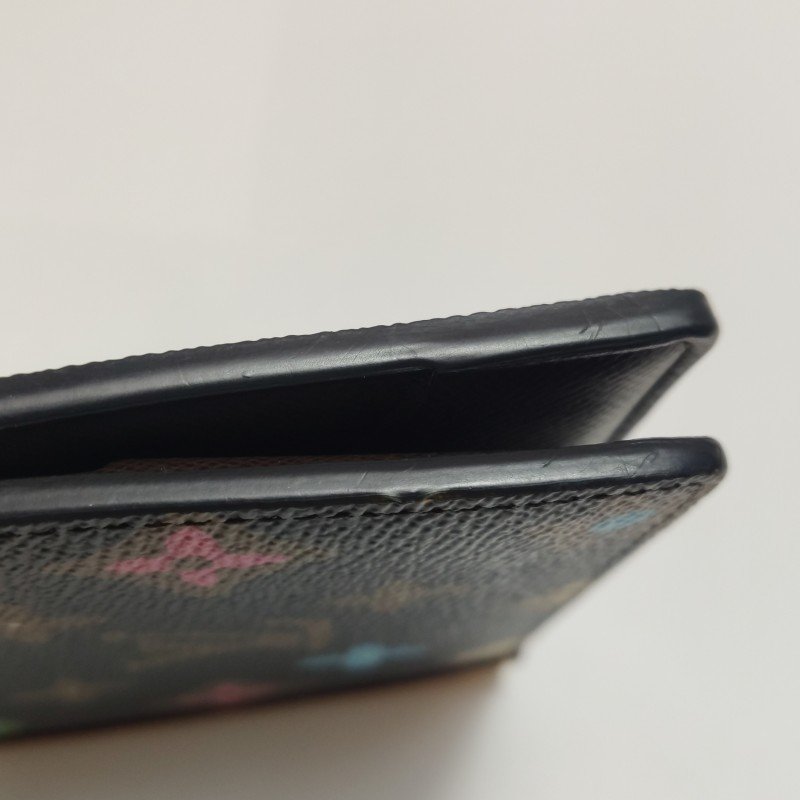 Louis Vuitton (LV) Tyler聯名款Multiple牛皮拼色老花對折錢包晶片款-13