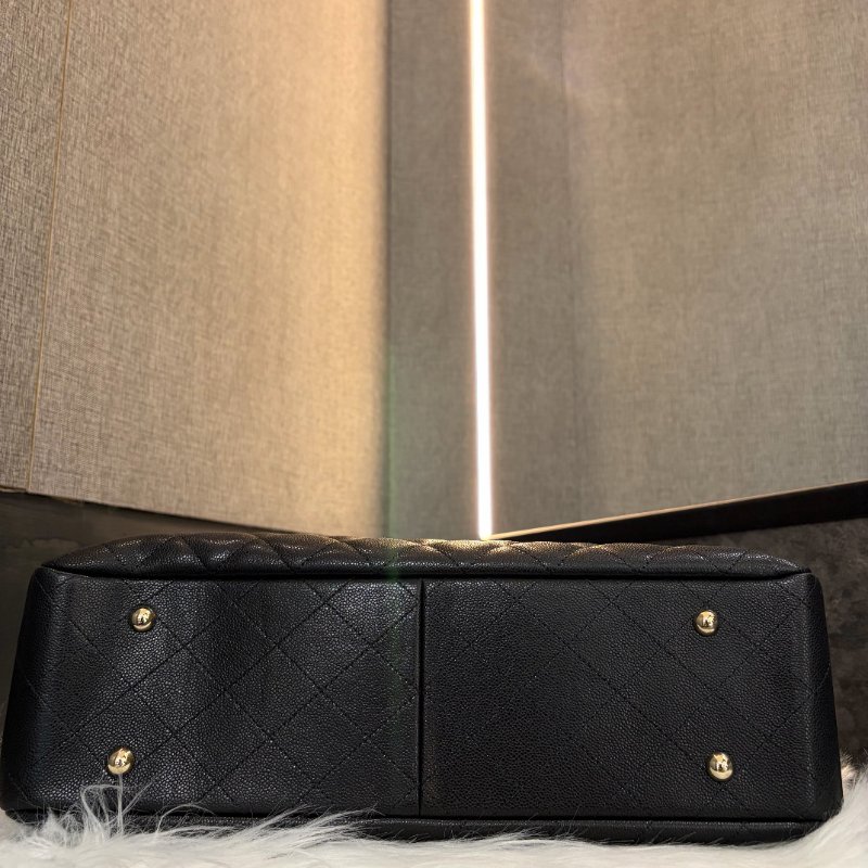 CHANEL 荔枝牛皮肩背包 黑色 晶片款-2