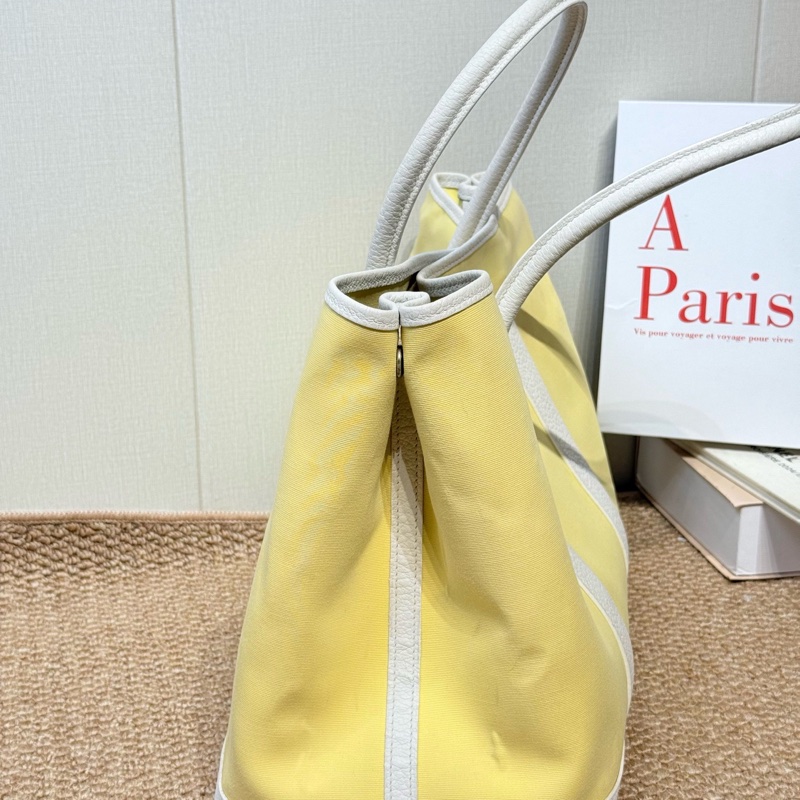 Hermes 愛馬仕Garden party 花園30 嫩芽綠拼白 框R刻-3