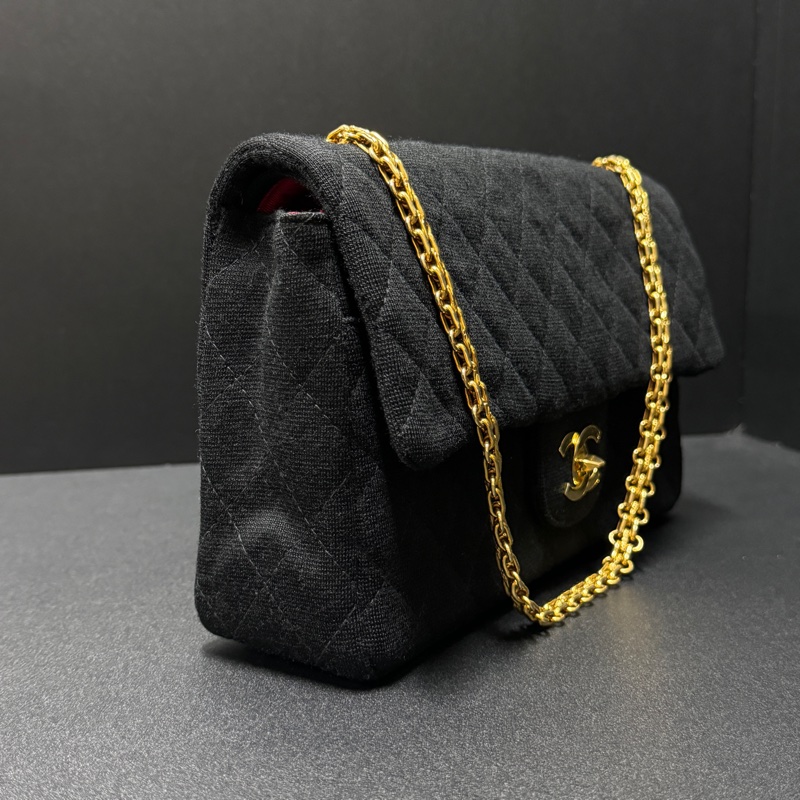 (超級新🆕) CHANEL CF25 經典雙翻蓋 黑金肩背包 【專櫃386,300】-2