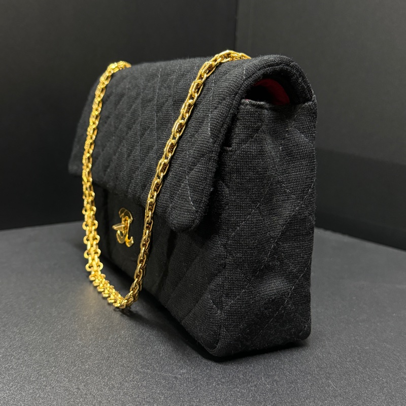 (超級新🆕) CHANEL CF25 經典雙翻蓋 黑金肩背包 【專櫃386,300】-3