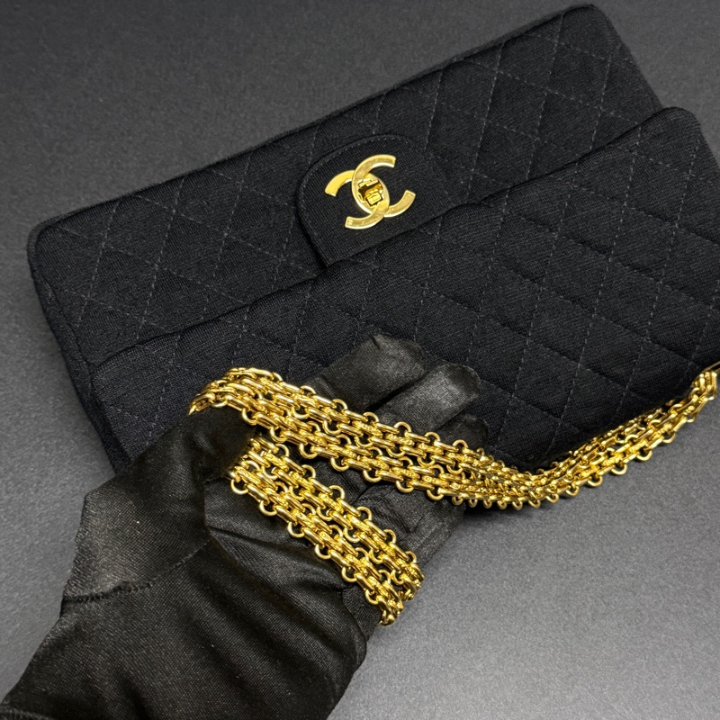 (超級新🆕) CHANEL CF25 經典雙翻蓋 黑金肩背包 【專櫃386,300】-7
