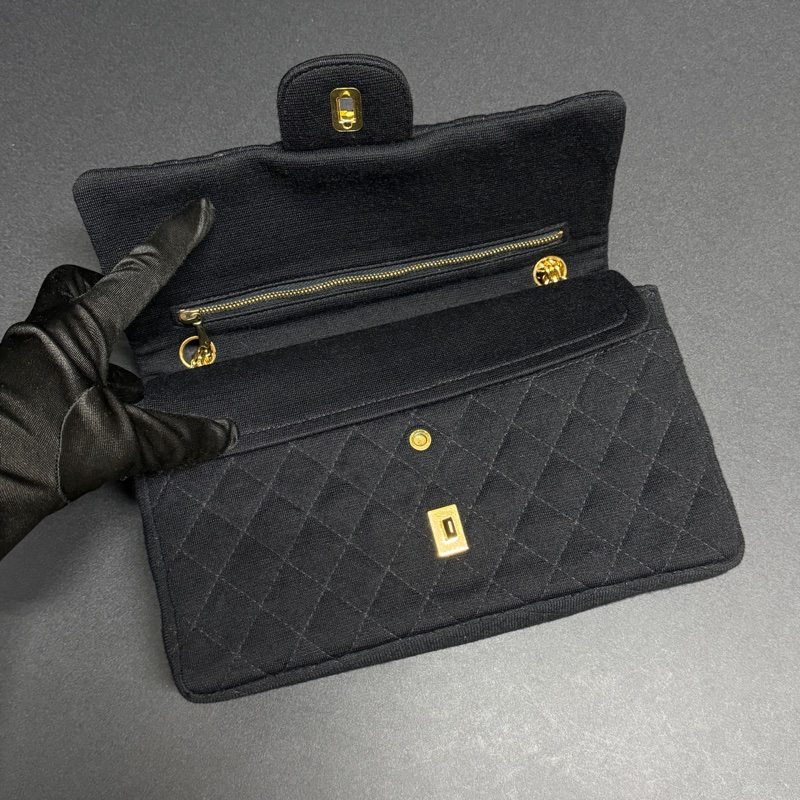 (超級新🆕) CHANEL CF25 經典雙翻蓋 黑金肩背包 【專櫃386,300】-8