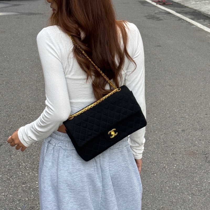 (超級新🆕) CHANEL CF25 經典雙翻蓋 黑金肩背包 【專櫃386,300】-12