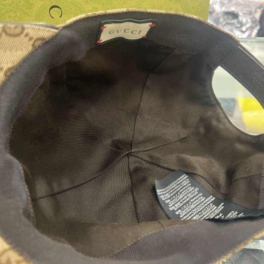 東區正精品㊣Gucci 200035 咖啡色緹花布拼綠紅綠帽子棒球帽 L號 59cm RZ6436-4