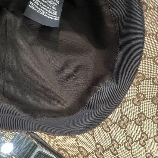 東區正精品㊣Gucci 200035 咖啡色緹花布拼綠紅綠帽子棒球帽 L號 59cm RZ6436-5