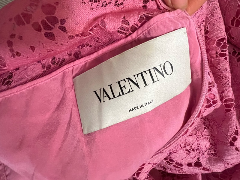 Valentino玫紅色連衣裙42碼-2