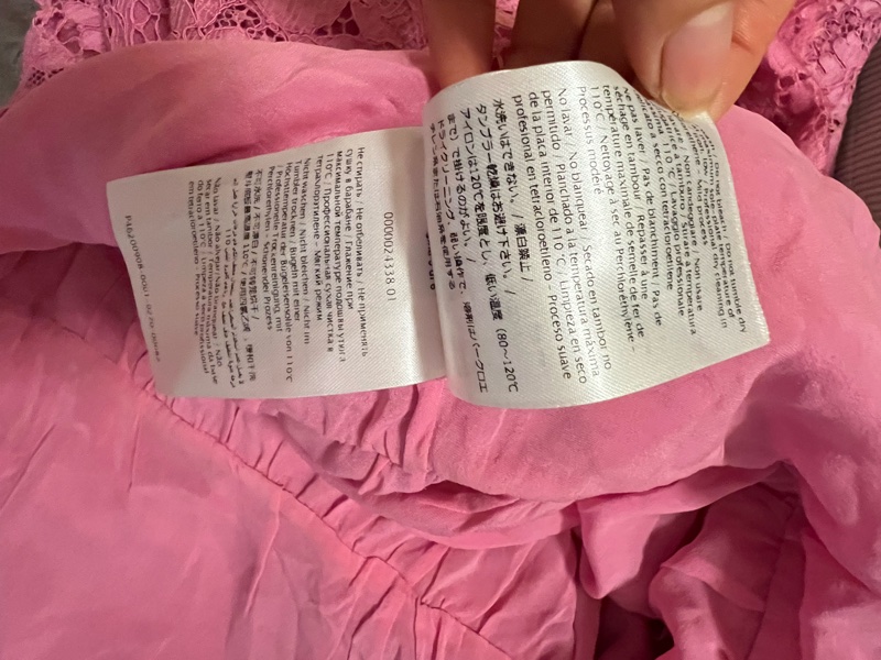 Valentino玫紅色連衣裙42碼-4