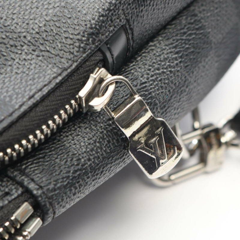 路易威登 Avenue 斜背包，腰包，塗層帆布，皮革，Damier Graphite 棋盤格紋，男士，黑色，N41719-6