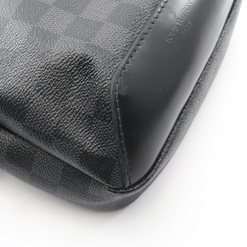 路易威登 Avenue 斜背包，腰包，塗層帆布，皮革，Damier Graphite 棋盤格紋，男士，黑色，N41719-7