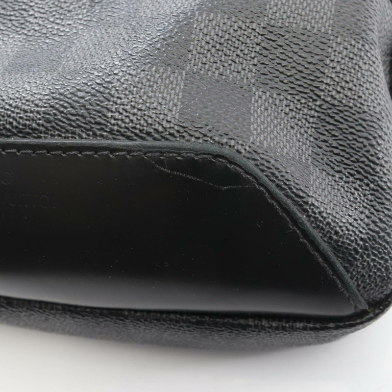 路易威登 Avenue 斜背包，腰包，塗層帆布，皮革，Damier Graphite 棋盤格紋，男士，黑色，N41719-8