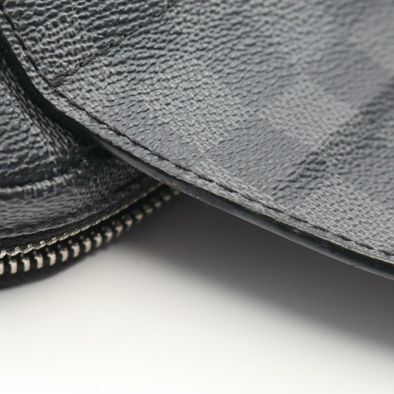 路易威登 Avenue 斜背包，腰包，塗層帆布，皮革，Damier Graphite 棋盤格紋，男士，黑色，N41719-10