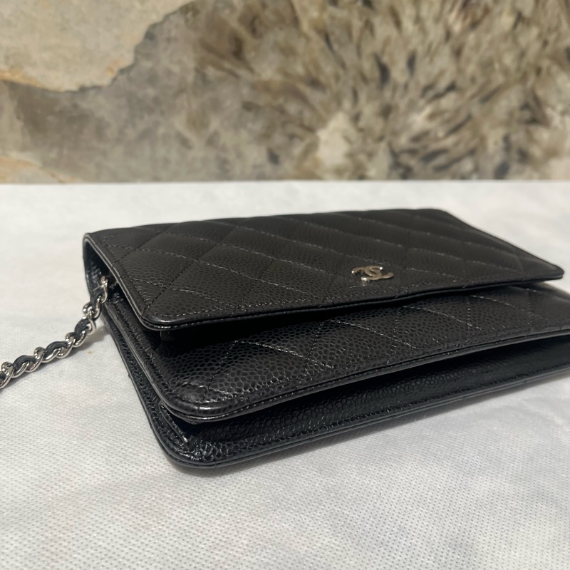 Chanel 黑銀釦式WOC-5