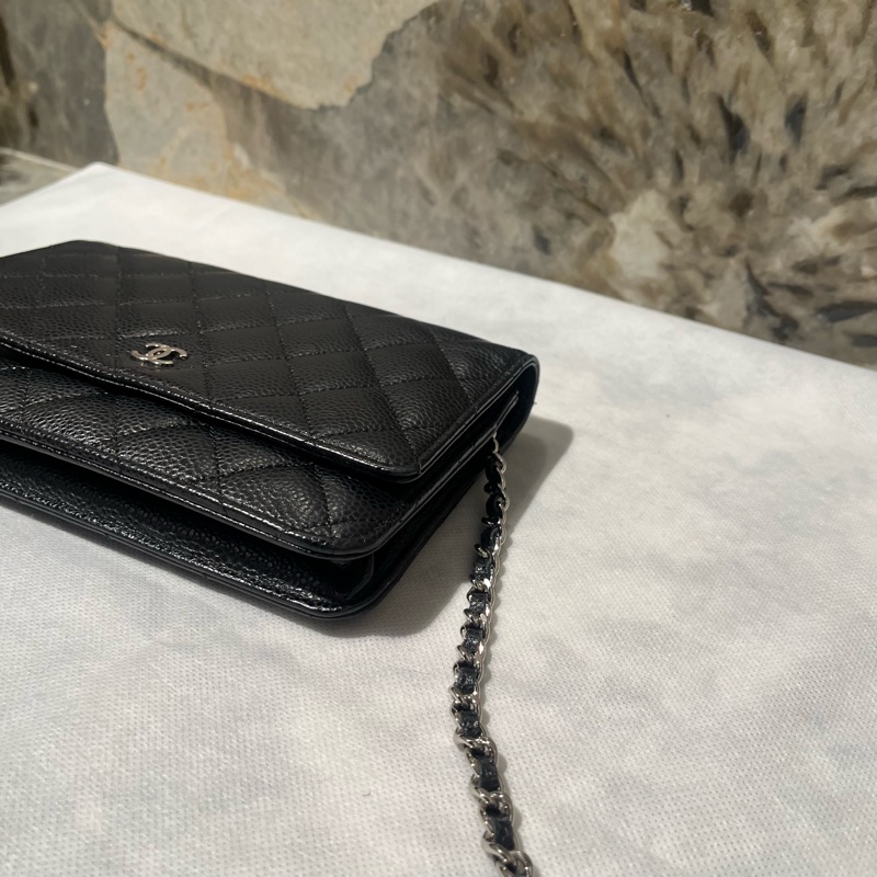 Chanel 黑銀釦式WOC-6