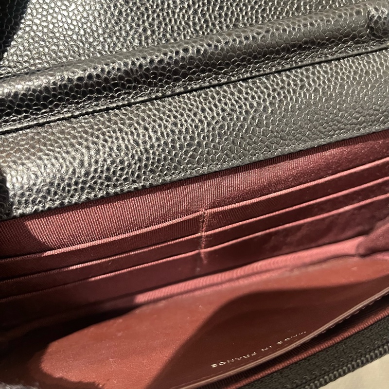 Chanel 黑銀釦式WOC-8