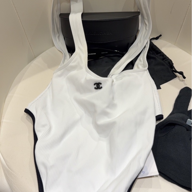 全新✨Chanel✨Jennie同款秀上款正反兩穿泳裝外搭泳衣比基尼-1