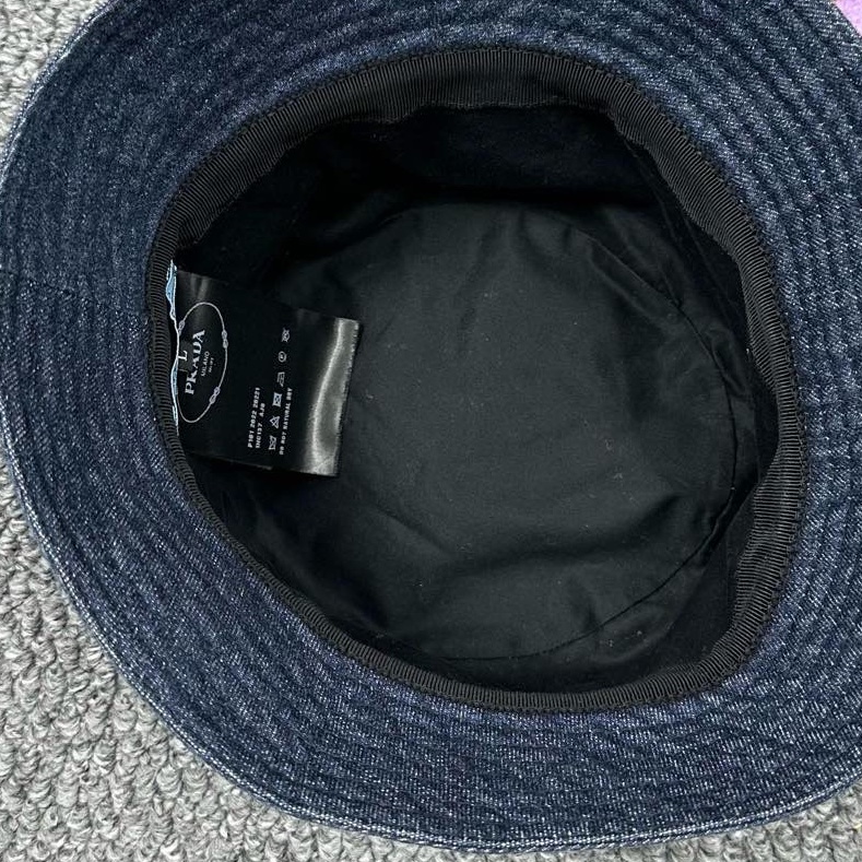 Prada 單寧漁夫帽 深藍Denim bucket hat-1