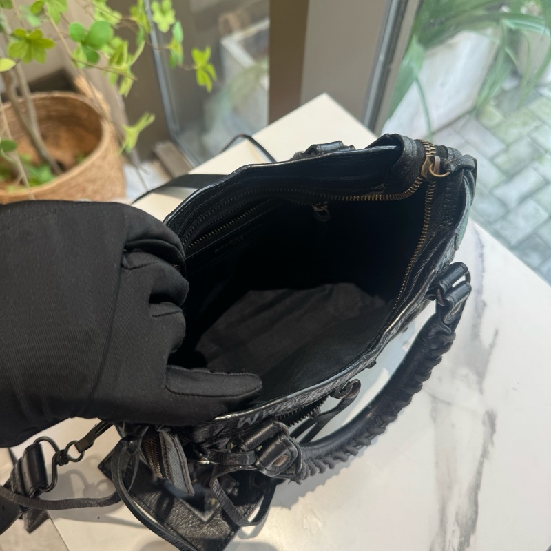 ✨99新Balenciaga巴黎世家 絕版塗鴉機車包 單肩包手提包斜背包 💛正品保障-7