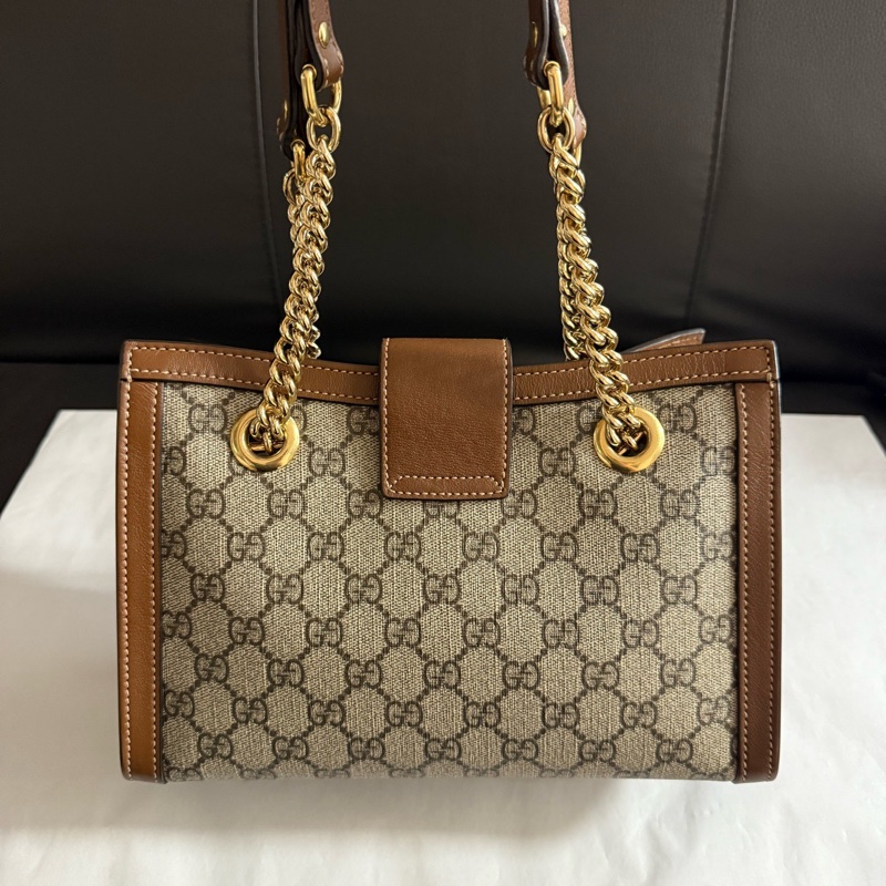 Gucci 古馳老花padlock小三包單肩手提包黑標035-1