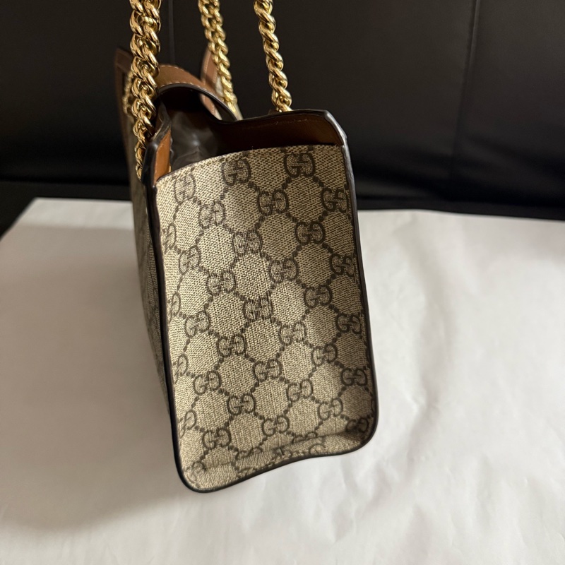Gucci 古馳老花padlock小三包單肩手提包黑標035-2