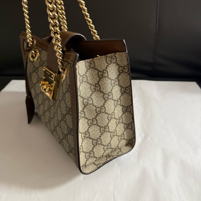 Gucci 古馳老花padlock小三包單肩手提包黑標035-4