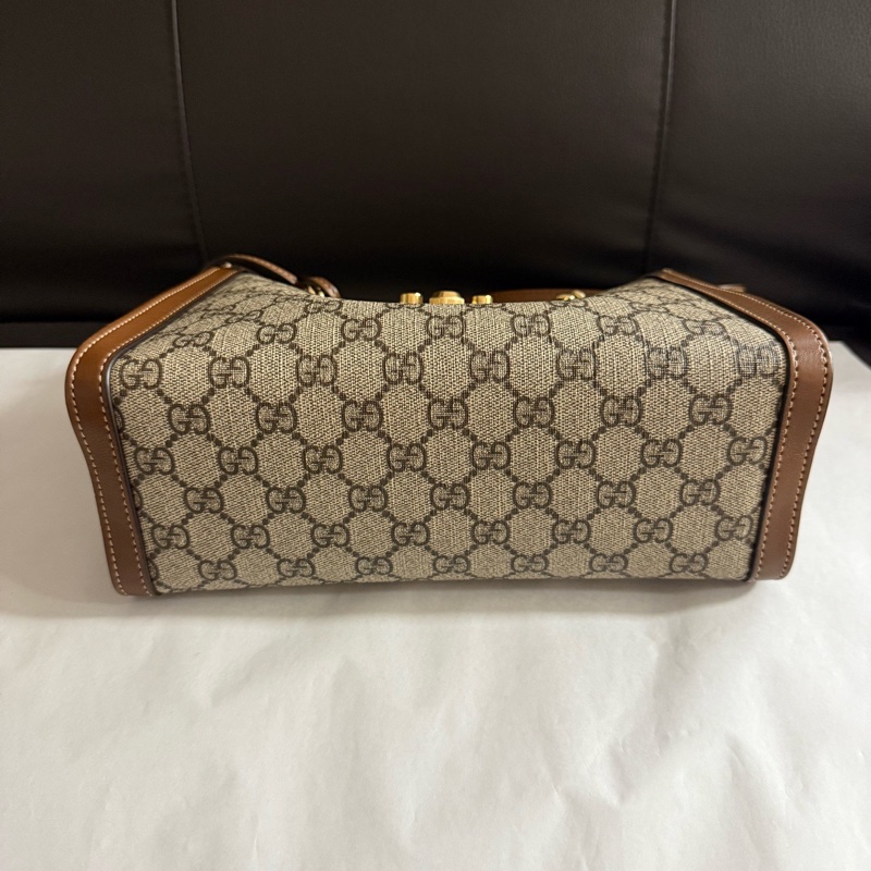 Gucci 古馳老花padlock小三包單肩手提包黑標035-5