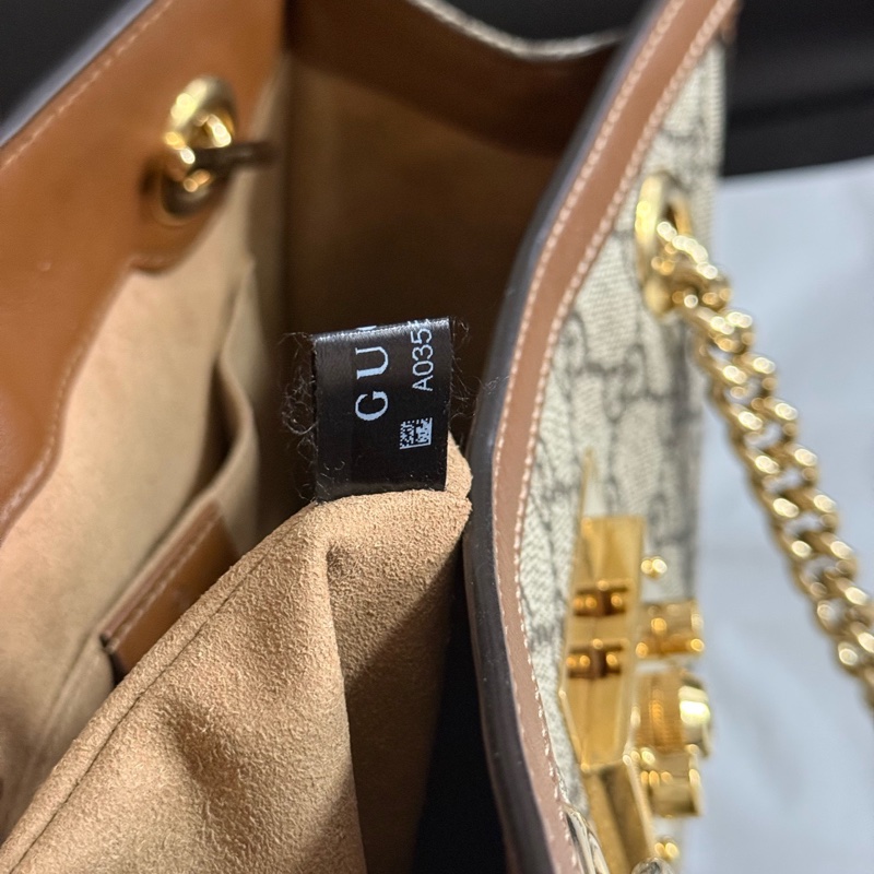 Gucci 古馳老花padlock小三包單肩手提包黑標035-6