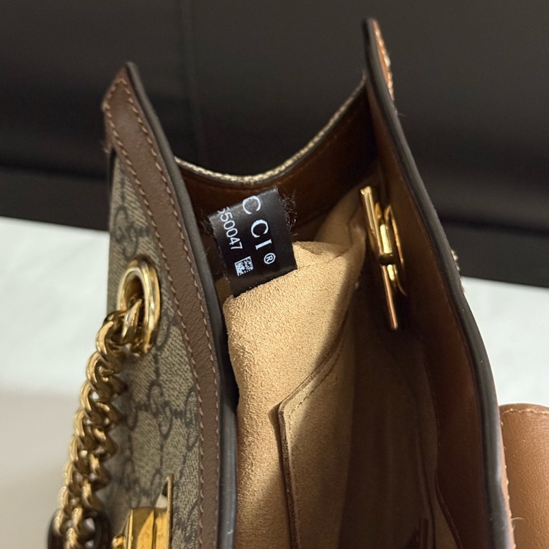 Gucci 古馳老花padlock小三包單肩手提包黑標035-9