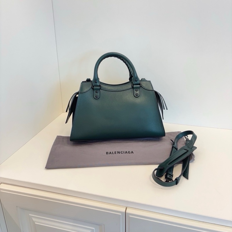 99新🆕Balenciaga巴黎世家 Neo Classic新款機車包 復古綠荔枝皮 黑五金 ❤️正品保障-1