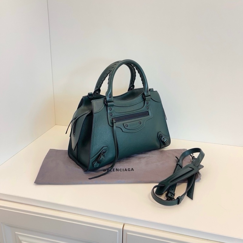 99新🆕Balenciaga巴黎世家 Neo Classic新款機車包 復古綠荔枝皮 黑五金 ❤️正品保障-2