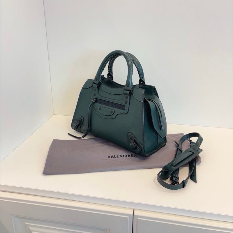 99新🆕Balenciaga巴黎世家 Neo Classic新款機車包 復古綠荔枝皮 黑五金 ❤️正品保障-3