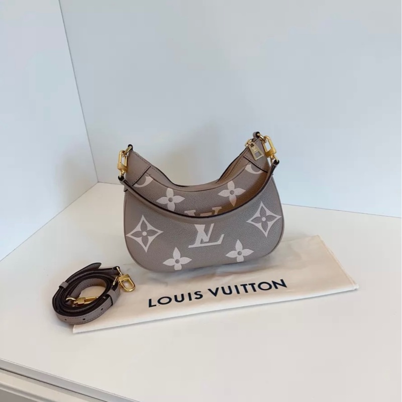 LV/Louis Vuitton Bagatelle牛皮压纹斜挎包 芯片款-1