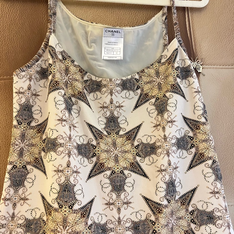 Chanel中古刺繡背心42碼-0