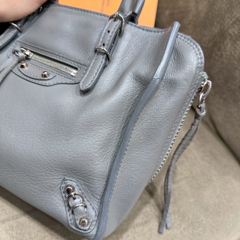 BALENCIAGA Mini Zip Papier 小羊皮手提斜背兩用包-2