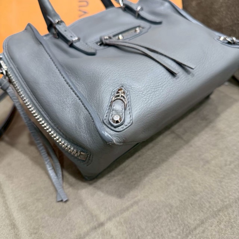 BALENCIAGA Mini Zip Papier 小羊皮手提斜背兩用包-3