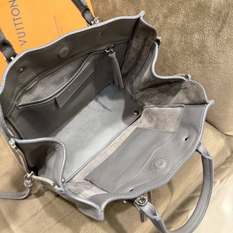 BALENCIAGA Mini Zip Papier 小羊皮手提斜背兩用包-10