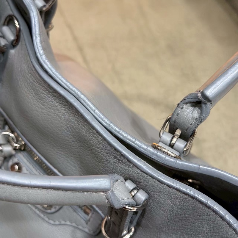 BALENCIAGA Mini Zip Papier 小羊皮手提斜背兩用包-15