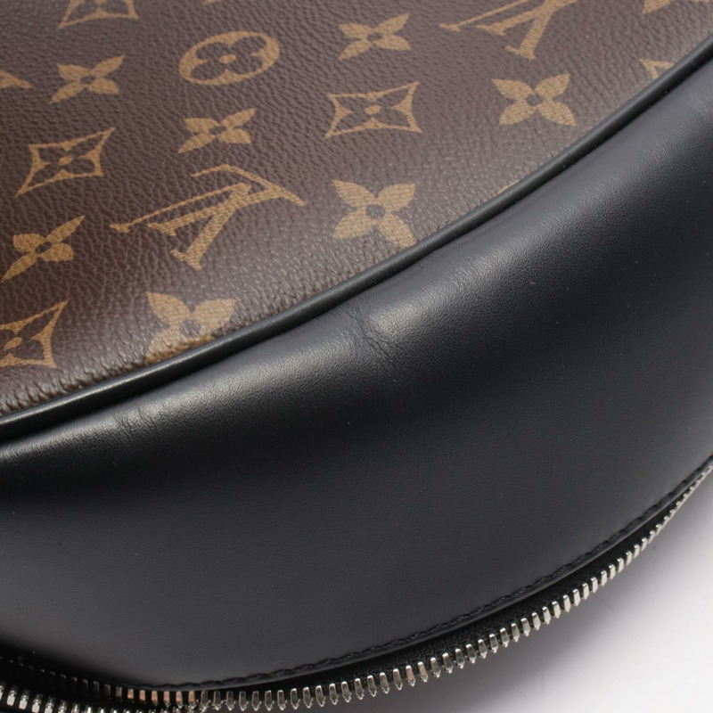 路易威登 Josh 雙肩包/手提包,塗層帆布和皮革,Monogram Macassar 圖案,男士,棕色/黑色,M41530-7