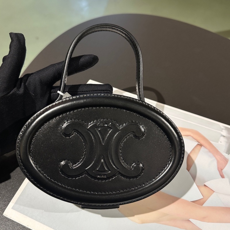 賽琳celine 凱旋門大logo月餅包 黑色 尺寸:寬15c-1