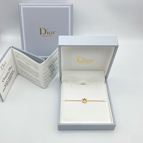 🌷高工價款！25年保卡！Dior 迪奧 Etoile des vents 18k金鑲鑽 八芒星手鍊