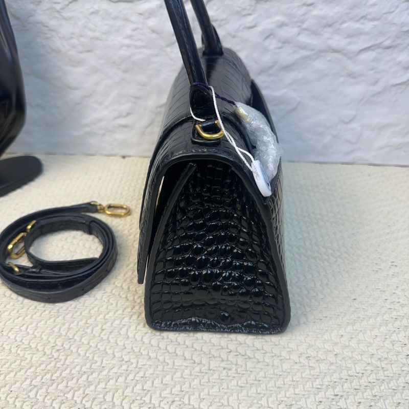 Balenciaga巴黎世家 黑金沙漏單肩斜挎包 S碼 尺寸:23*15*10-3