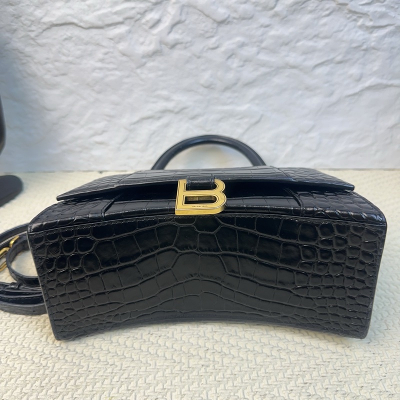Balenciaga巴黎世家 黑金沙漏單肩斜挎包 S碼 尺寸:23*15*10-4
