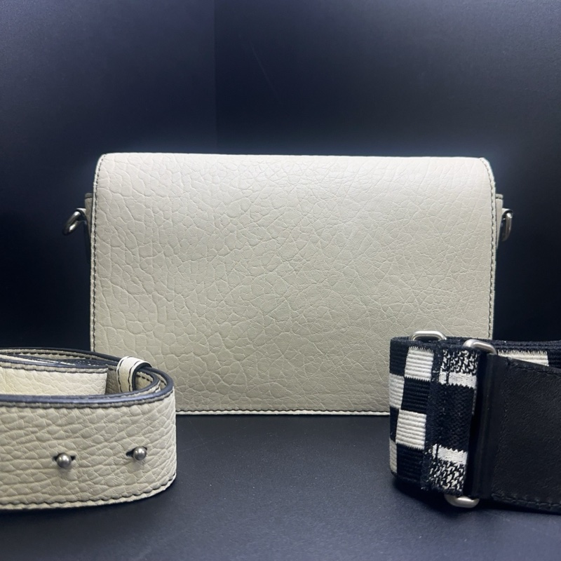DIOR 迪奧 限量款綠松石扣白色單肩斜挎包 雙肩帶-7