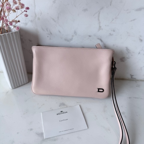 Delvaux✨三層拉鍊風琴小包手挽小包 多功能卡包零錢包手拿包