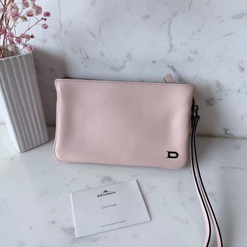 Delvaux✨三層拉鍊風琴小包手挽小包 多功能卡包零錢包手拿包-0