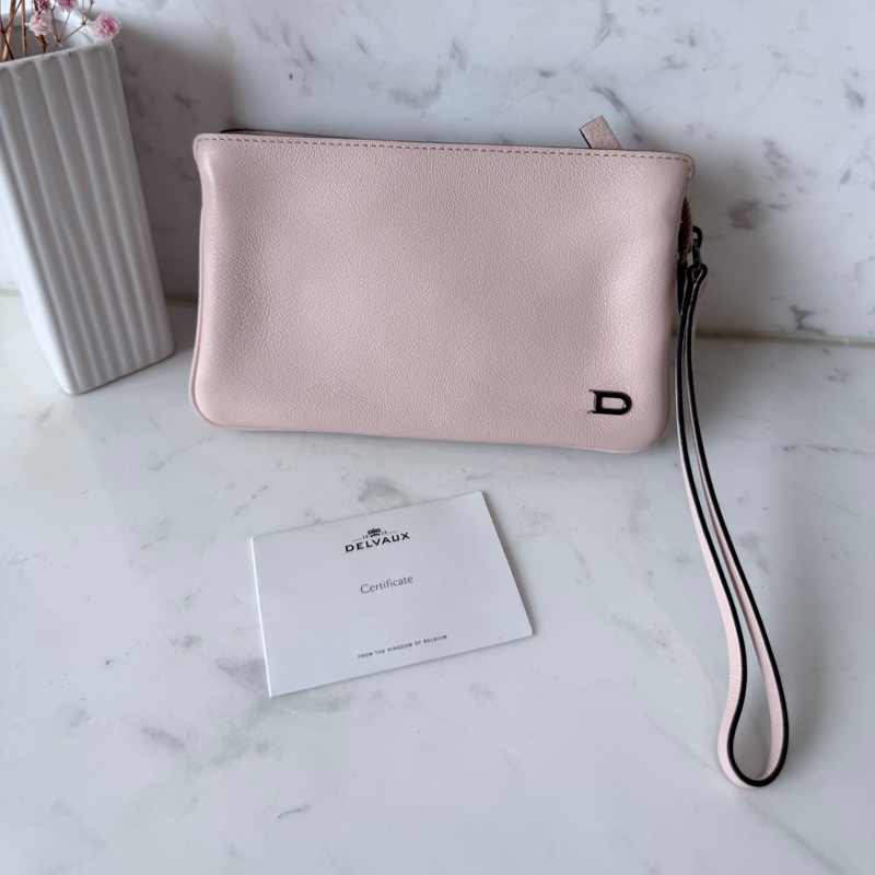 Delvaux✨三層拉鍊風琴小包手挽小包 多功能卡包零錢包手拿包-11