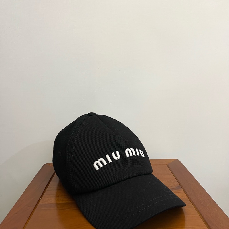 miu miu斜紋布棒球帽-0