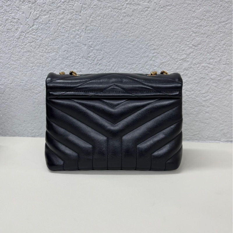 YSL 聖羅蘭 方胖子 黑金 小號 鏈條包 尺寸：24×8cm-1